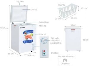 Tủ Đông Funiki Hòa Phát HCF-106S1N 1 Ngăn Đông 107 Lít