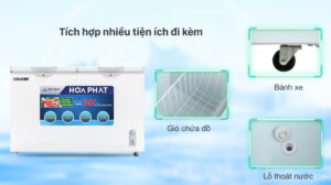Tủ Đông Funiki Hòa Phát HCF 666S1Đ2 1 Ngăn Đông 352 Lít