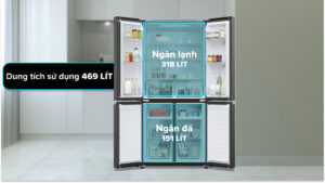 Tủ Lạnh Aqua Inverter 469 Lít Multi Door AQR-M536XA(SL)