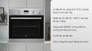 Lò Nướng Electrolux Âm EOB3434BOX 72 Lít