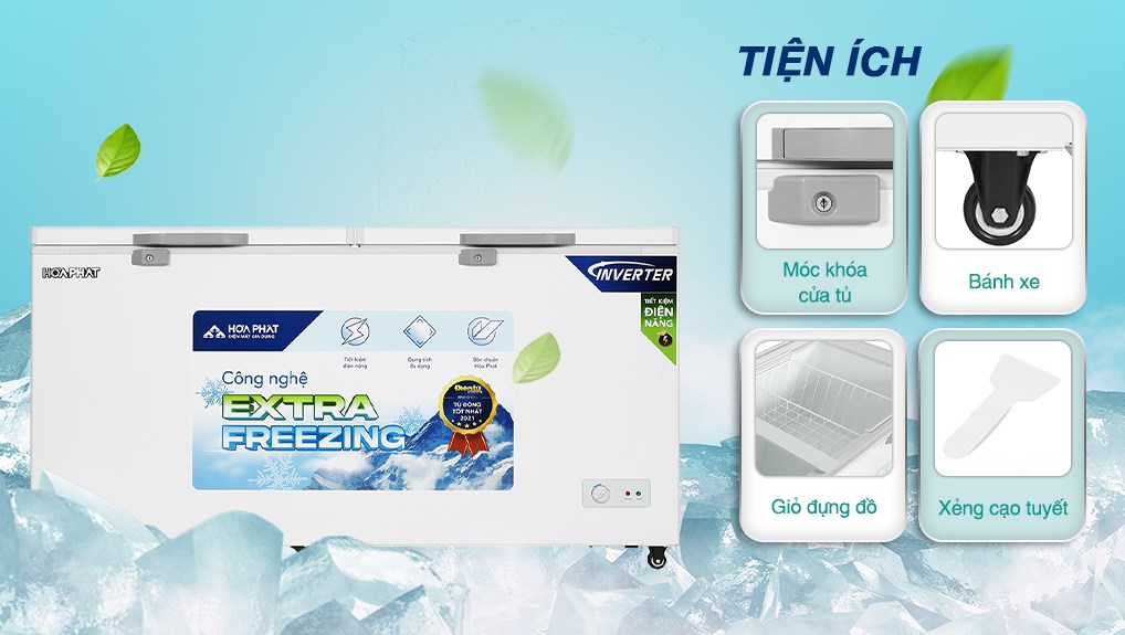 Tủ Đông Funiki Hòa Phát HPF AD6544 Dàn Đồng 2 cánh 544 Lít