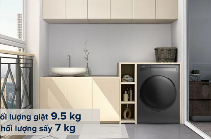 Lợi ích tuyệt vời máy giặt sấy Whirlpool WWEB95702FG Inverter mang đến