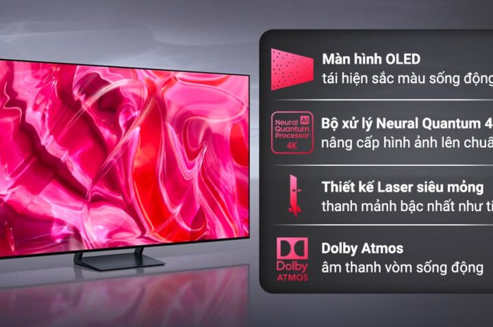 Trải nghiệm giải trí không giới hạn với Smart Tivi Samsung QA65S90CAKXXV OLED