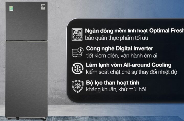 Tủ lạnh Samsung RT31CG5424B1SV 2 cánh: Mẫu tủ lạnh giá rẻ, chất lượng tốt đáng mua