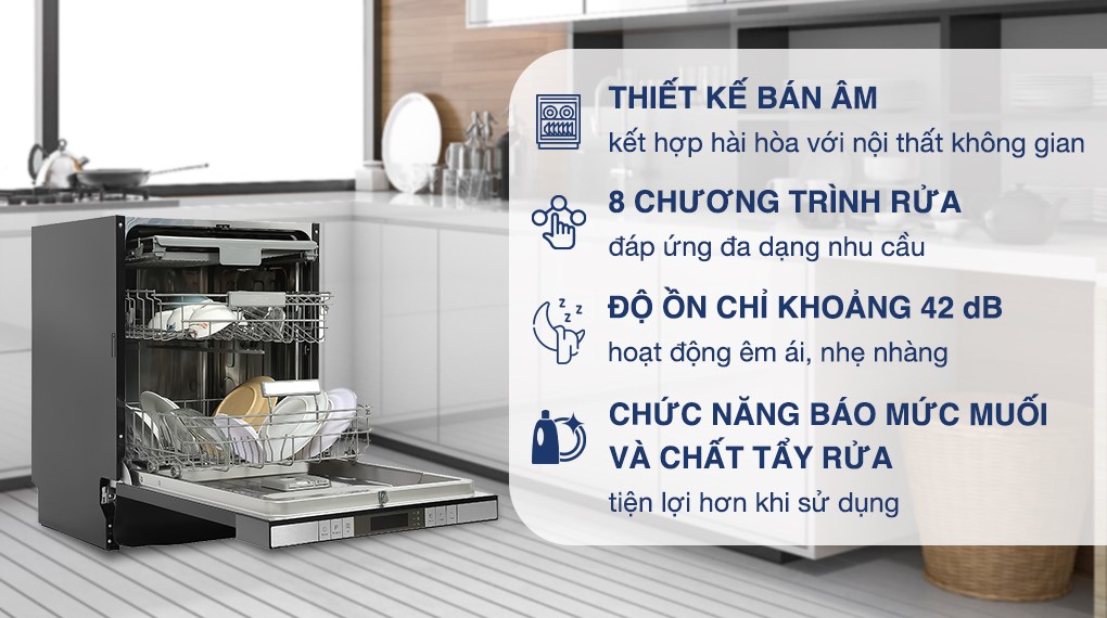 Máy Rửa Bát Hafele HDW-SI60AB 15 Bộ