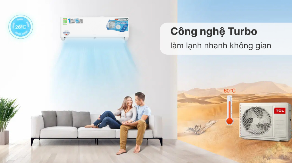 Điều hòa TCL TAC-10CSD/TPG11 9000BTU có khả năng làm lạnh nhanh chóng, mang lại cảm giác dễ chịu cho người dùng