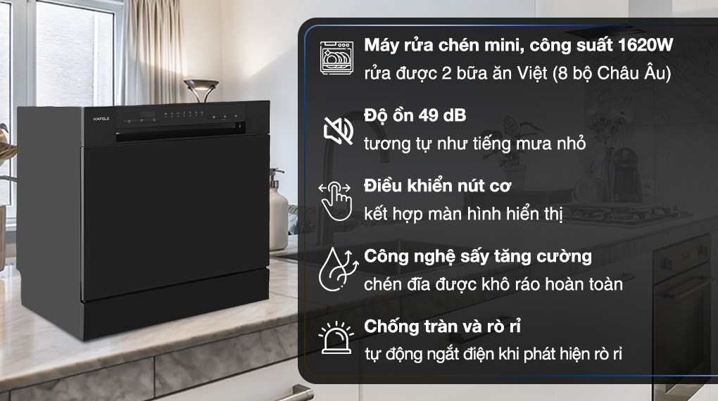 Máy Rửa Bát Hafele HDW-T5531B 8 Bộ