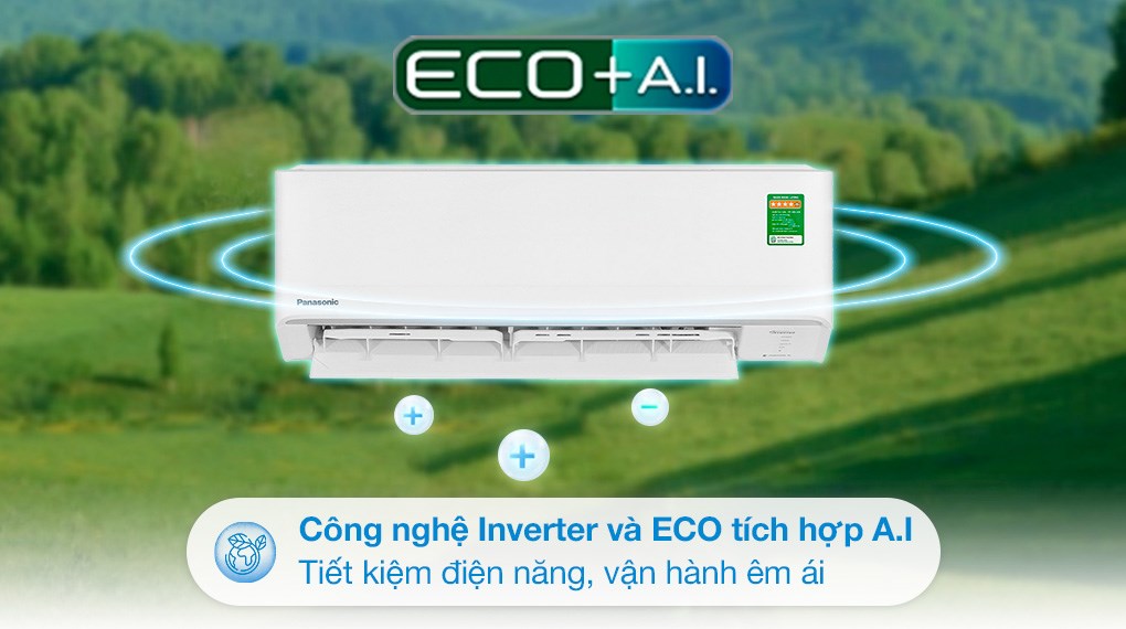 Khả năng tiết kiệm điện năng vượt trội của điều hòa Panasonic 18000BTU CU/CS-RU18AKH-8
