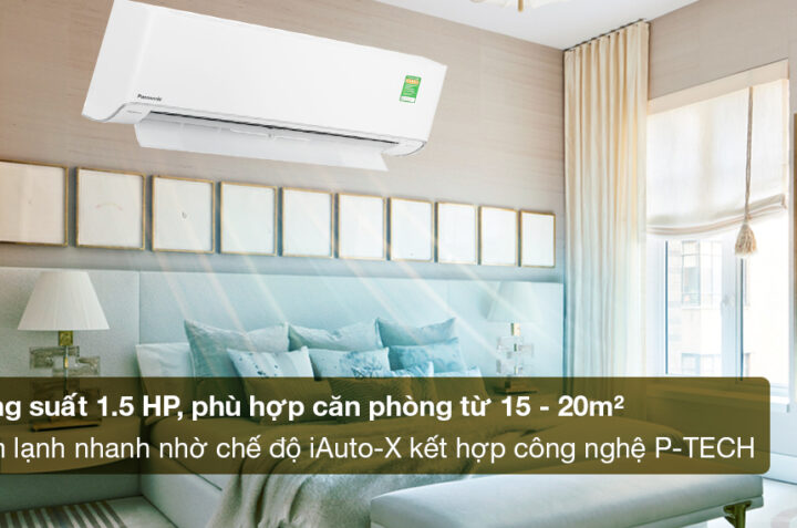Mát lạnh sảng khoái, không lo tiền điện với điều hòa Panasonic 12000BTU XU12ZKH-8
