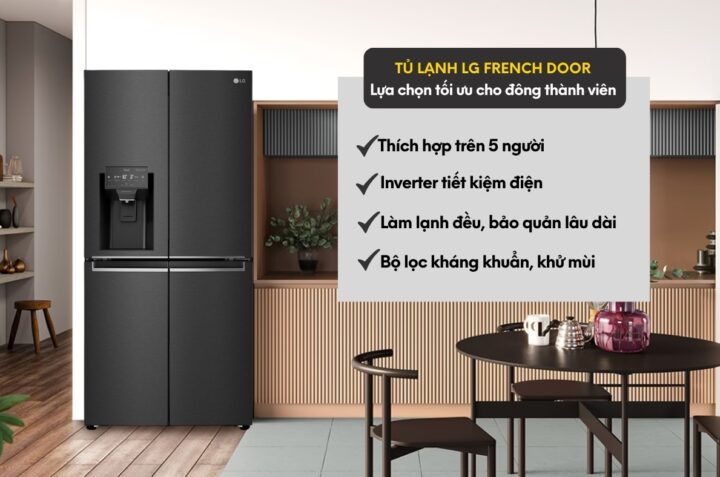 Trải nghiệm cuộc sống tiện nghi với tủ lạnh LG GR-D22MBI 494 lít