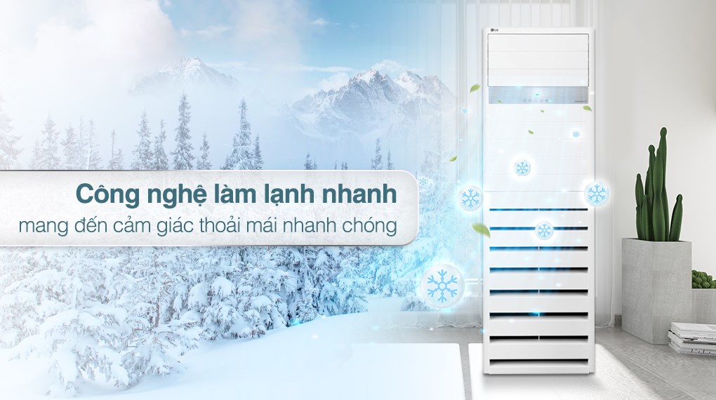 Điều hòa tủ đứng LG ZPNQ36LR5A0/ZUAD3 làm mát tức thì, đem đến không gian mát lạnh sảng khoái