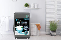 Máy giặt Casper WT-75NG1 lồng đứng: Lựa chọn tuyệt vời cho sinh viên