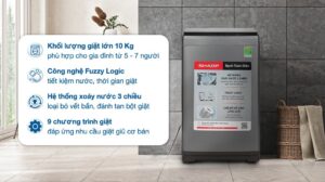 Máy Giặt Sharp 10kg ES-W10NV-GY