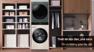 Tháp Giặt Sấy LG Inverter WashTower Giặt 25Kg Sấy 17Kg WT2517NHEG