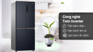 Tủ Lạnh Aqua Inverter Multi Door AQR-M466XA(CBC) 410 Lít