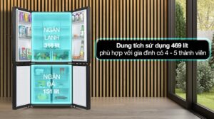 Tủ Lạnh Aqua Inverter Multi Door AQR-M536XA(GB) 469 Lít
