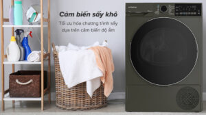 Máy Sấy Quần Áo Hitachi Bơm Nhiệt 10Kg Inverter TD-100XFVEM