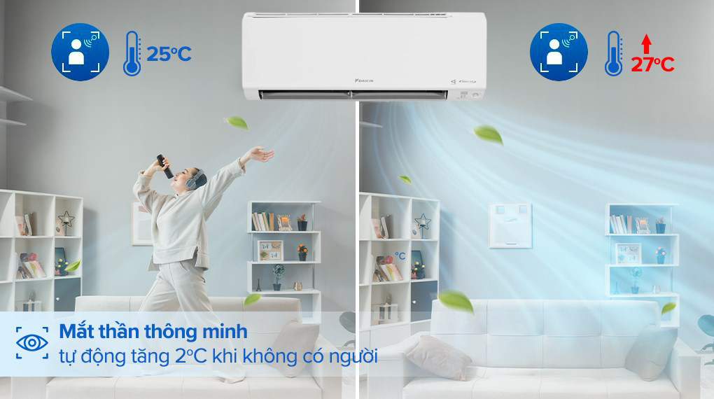 Tiết kiệm điện tối đa với điều hòa Daikin 2 chiều FTHF25XVMV