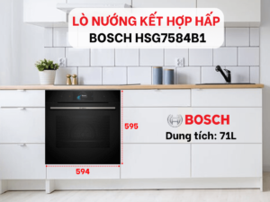 Lò Nướng Kèm Hấp Bosch 71 Lít HSG7584B1 Series 8