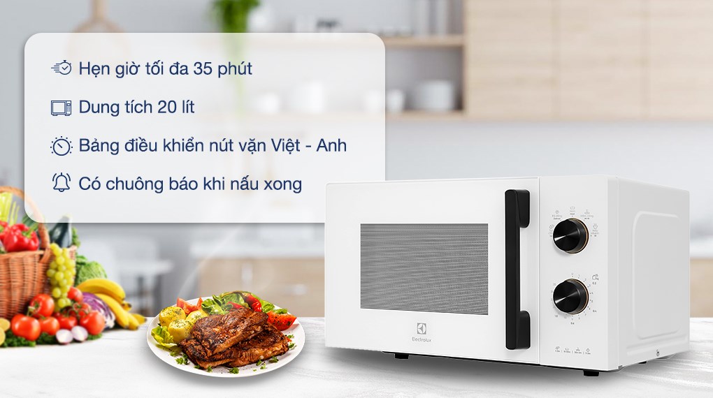 Lò Vi Sóng Electrolux EMM20K22W 20 Lít