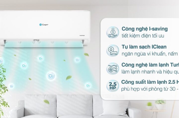 Mát lạnh ngày hè với điều hòa Casper 24000BTU GC-24IS35
