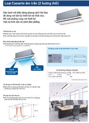 Dàn Lạnh Âm Trần Điều Hòa Trung Tâm Daikin 15400BTU 2 Chiều Inverter FXCQ40AVM