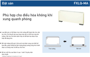 Dàn Lạnh Đặt Sàn Điều Hòa Trung Tâm Daikin 12300BTU 2 Chiều FXLQ32MAVE8