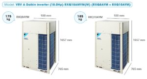 Tổ hợp dàn nóng VRV A Daikin Inverter 18HP RXQ18AMYM (RXQ8AYM + RXQ10AYM)
