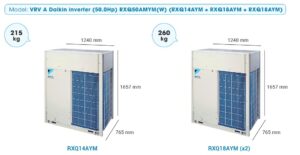Tổ Hợp Dàn Nóng VRV A Daikin Inverter 50HP RXQ50AMYM (RXQ14AYM + RXQ18AYM + RXQ18AYM)