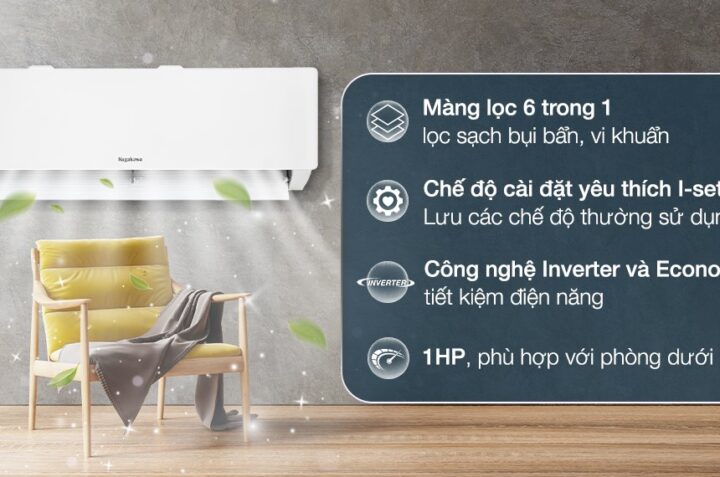 3 lý do khiến điều hòa Nagakawa 9000BTU NIS-C09R2T29 được ưa chuộng