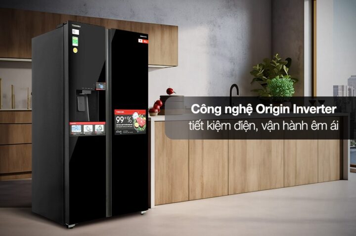 TOP 3 tủ lạnh Toshiba Side by side dung tích lớn cho gia đình đông thành viên