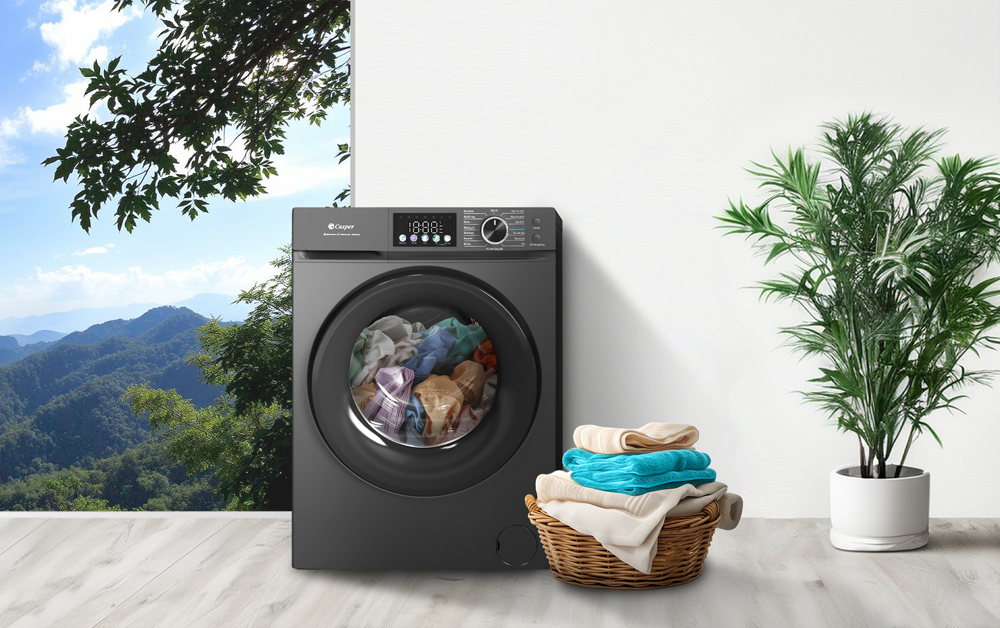Thiết kế hiện đại, tiện lợi của máy giặt Casper WF-D95VGR1