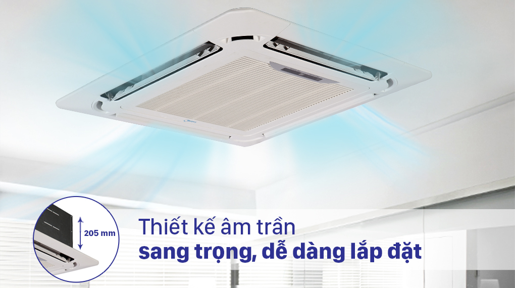 Điều hòa âm trần Midea MCD1-28CRDN8 thiết kế sang trọng, tiết kiệm không gian
