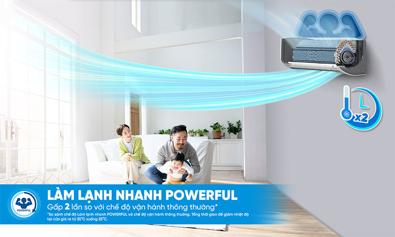 Điều hòa Daikin FTKB25ZVMV 9000BTU làm lạnh nhanh, mát lạnh dễ chịu