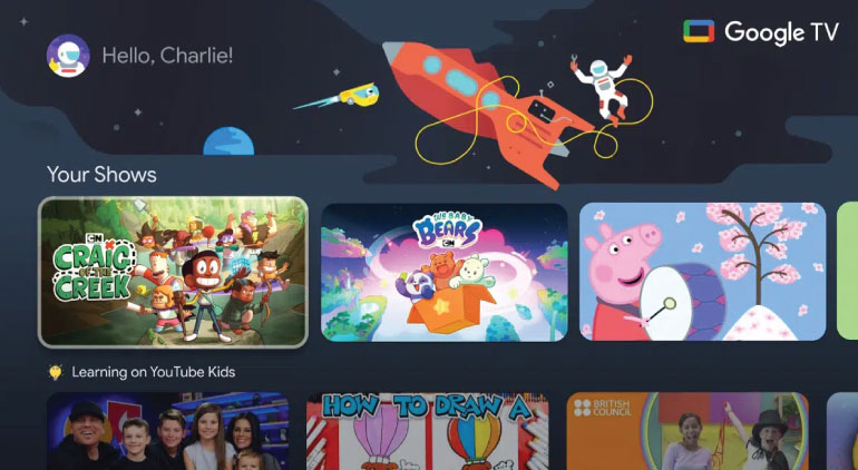 2. Tận hưởng công nghệ hiện đại với hệ điều hành Google TV
