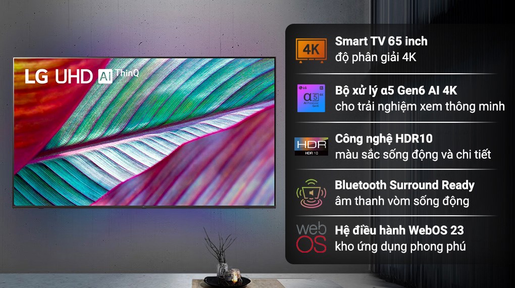 Smart Tivi LG 65 Inch 4K 65UR7550PSC giá rẻ