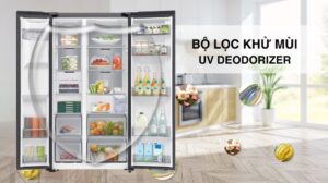 Tủ Lạnh Samsung Inverter Side By Side 615 Lít RS90F65D2FSV