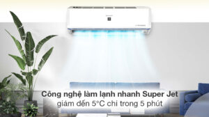Điều Hòa Sharp 18000BTU 1 Chiều Inverter AH-XP18BSW