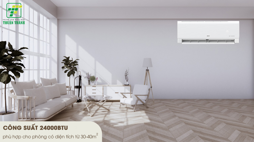 Điều hòa AUX 24000BTU AW24CAA4DI-3VN công suất lớn, khả năng làm mát mạnh mẽ