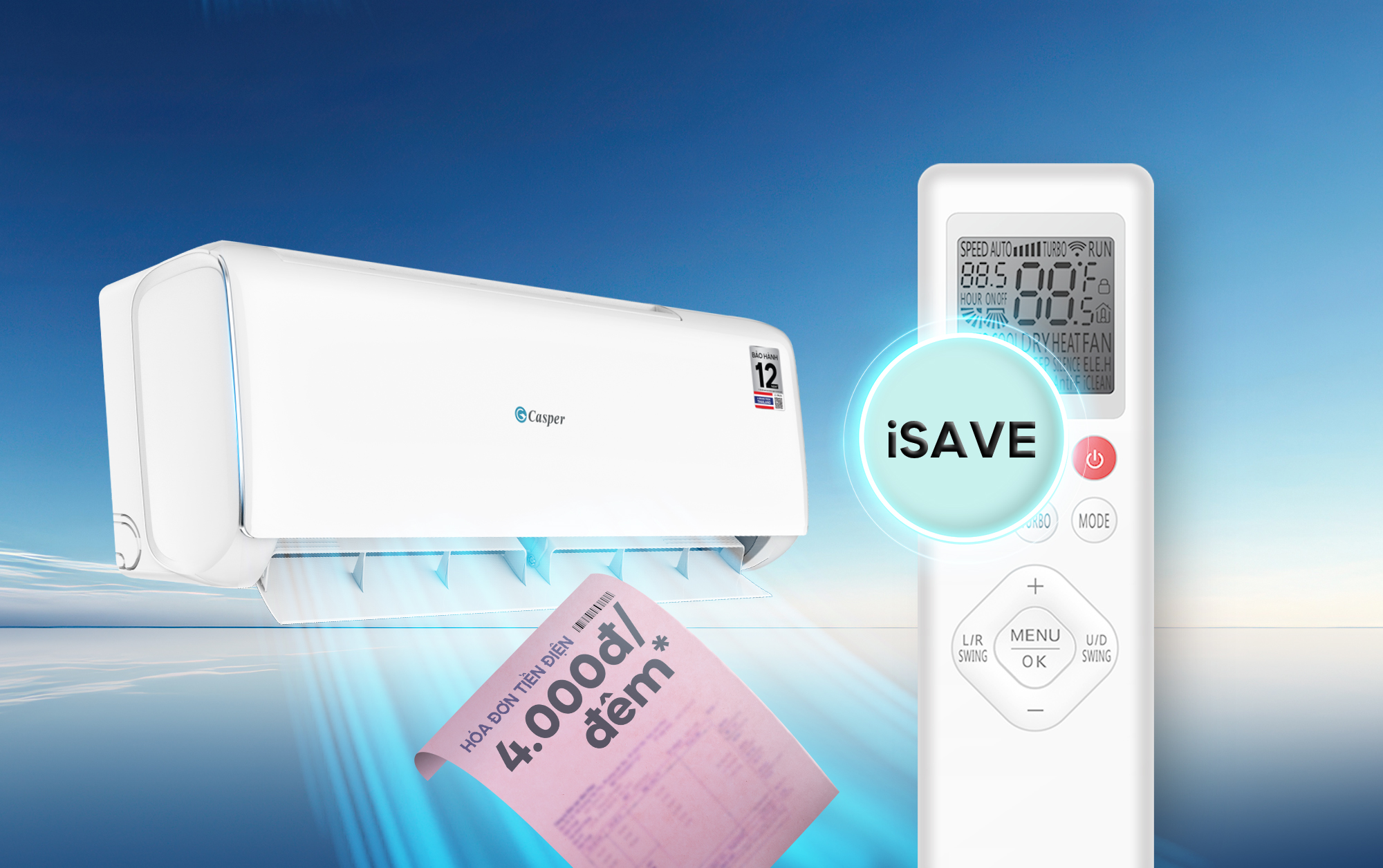 Điều Hòa Casper 9000btu 1 Chiều Inverter JC-09IU36 giá rẻ