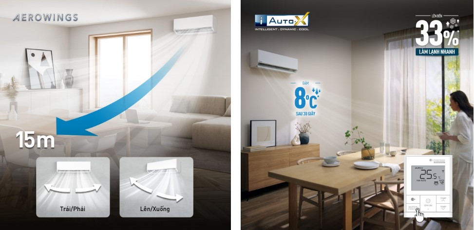 Điều hòa Panasonic CS-XU9BKH-8 9000BTU làm lạnh nhanh chóng