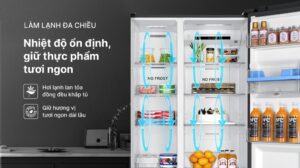 Tủ lạnh Aqua Side By Side Inverter 550 lít AQR-S612XA(WCB)