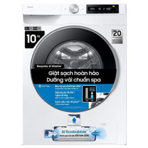 Máy Giặt Samsung Bespoke AI EcoBubble Inverter 10 kg WW10DB7U34GWSV