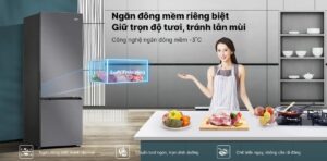 Tủ Lạnh Aqua Inverter AQR-B390MA(HB) 324 Lít