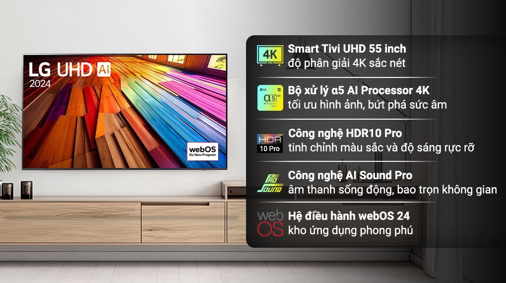 Smart Tivi LG 55 Inch 4K 55UT8050PSB