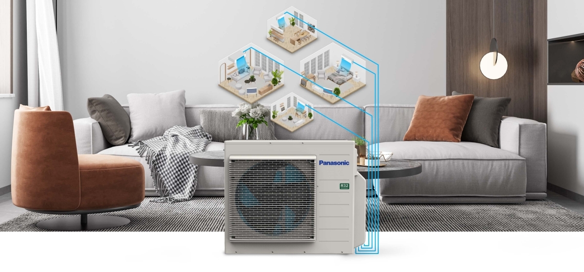 trang bị cho nhiều căn phòng cùng điều hòa Multi AUX