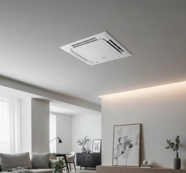 thiết kế của điều hòa âm trần Midea và Daikin
