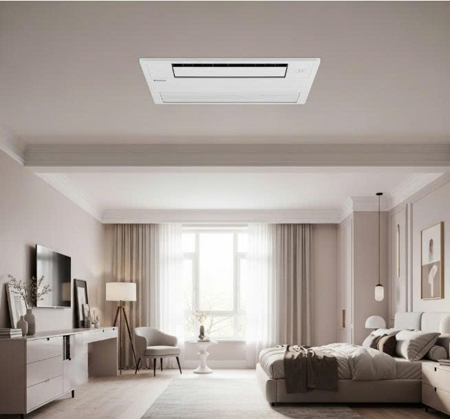 thiết kế điều hòa âm trần Midea và Daikin