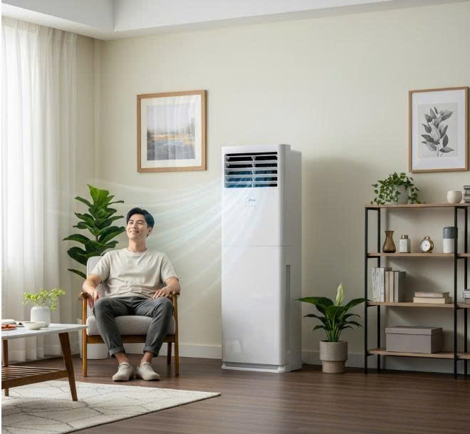 Giá thành hợp lý, phải chăng của điều hòa cây Midea
