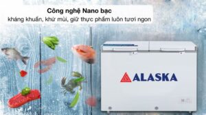 Tủ Đông Alaska Dàn Nhôm BCD-3568N 2 Ngăn 2 Cánh 350 Lít